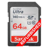 Refurbished SanDisk Ultra 64GB SDXC 100mb/s SD Memory Card SDSDUNB-064G-GN6IN