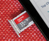 SanDisk Ultra 1.5TB MicroSD 150Mb/s Memory Card SDSQUAC-1T50-GN6MA in a slot