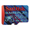 SanDisk GamePlay microSD Memory card 256GBn V30 U3 SDSQXAV-256G-GN6XN front