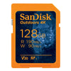 SanDisk Outdoors 4K 128GB SD Memory Card SDXC 190Mb/s SDSDXWA-128G-GN6VN