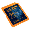SanDisk Outdoors 4K 64GB SD Memory Card SDXC 170Mb/s SDSDXW2-064G-GN6VN angled