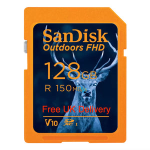 SanDisk Outdoors FHD 128GB SD Memory Card SDXC 150Mb/s SDSDUWC-128G-GN6VN free delivery
