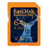 SanDisk Outdoors FHD 64GB SD Memory Card SDXC 100Mb/s SDSDUNR-064G-GN6VN
