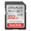 SanDisk Ultra Plus 512GB SDXC Memory Card Free Delivery