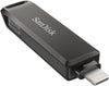 SanDisk iXpand Flash Drive Luxe 256GB Lightning and USB-C SDIX70N-256G-GN6NE front view