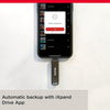 SanDisk iXpand Flash Drive Luxe 256GB Lightning and USB-C SDIX70N-256G-GN6NE angled view