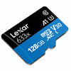 Lexar High Performance 633x 128GB MicroSD Memory Card angled