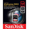 New Model SanDisk Extreme Pro 128GB SD Memory Card SDXC 200Mb/s SDSDXXD-128G-GN4IN retail pack