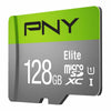 PNY Elite 128GB MicroSD Memory Card angled