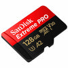 128GB SanDisk Extreme PRO microSD Memory Card SDSQXCD-128G-GN6MA angled