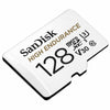 SanDisk High Endurance 128GB MicroSD Memory Card SDSQQNR-128G-GN6IA angled
