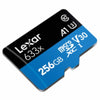 Lexar High Performance 633x 256GB MicroSD Memory Card angled