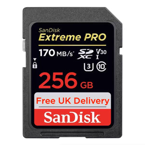 SanDisk Extreme Pro 256GB SD Memory Card SDXC 170Mb/s SDSDXXY-256G-GN4IN free delivery