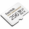 SanDisk High Endurance 256GB MicroSD Memory Card SDSQQNR-256G-GN6IA angled