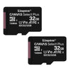 Kingston Canvas Select Plus 32GB x2 MicroSD Memory Card Twin Pack SDCS2/32GB-2P1A