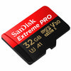 32GB SanDisk Extreme PRO microSD Memory Card SDSQXCG-032G-GN6MA angled