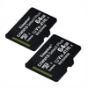 Kingston Canvas Select Plus 2x 64GB MicroSD Memory Card SDCS2/64GB-2P1A angled