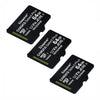 Kingston Canvas Select Plus 64GB X3 MicroSD Memory Card Triple pack SDCS2/64GB-3P1A angled