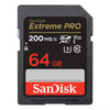 New Model SanDisk Extreme Pro 128GB SD Memory Card SDXC 200Mb/s SDSDXXU-064G-GN4IN front
