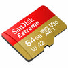 SanDisk Extreme 64GB MicroSD Memory Card 160MB/s for Action Camera and Drone SDSQXA2-064G-GN6AA angled