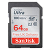 Free Delivery SanDisk Ultra 64GB SDXC 100mb/s SD Memory Card SDSDUNR-064G-GN6IN