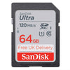Free Delivery SanDisk Ultra 64GB SDXC 100mb/s SD Memory Card SDSDUN4-064G-GN6IN