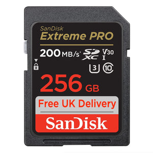 SanDisk Extreme Pro 256GB SD Memory Card SDXC 200Mb/s SDSDXXD-256G-GN4IN free delivery