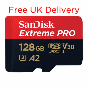 Free Delivery 128GB SanDisk Extreme PRO microSD Memory Card SDSQXCY-128G-GN6MA  Edit alt text
