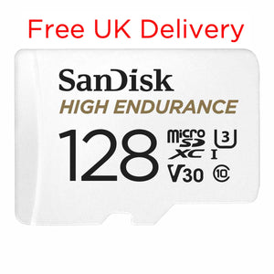 Free Delivery SanDisk High Endurance 128GB MicroSD Memory Card SDSQQNR-128G-GN6IA