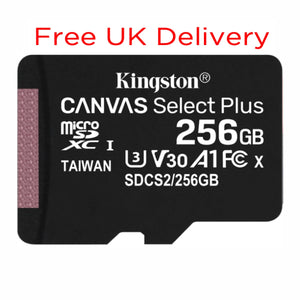 Free Delivery Kingston Canvas Select Plus 256GB MicroSD Memory Card SDCS2/256GB