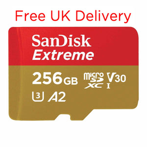 Free Delivery 256GB SanDisk Extreme microSD Memory Card SDSQXAV-256G-GN6MA