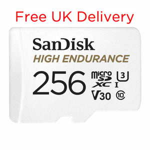Free Delivery SanDisk High Endurance 256GB MicroSD Memory Card SDSQQNR-256G-GN6IA