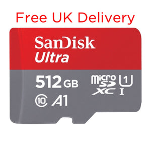 Free Delivery SanDisk Ultra 512GB MicroSD 150Mb/s Memory Card SDSQUAC-512G-GN6MA