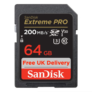 New Model SanDisk Extreme Pro 128GB SD Memory Card SDXC 200Mb/s SDSDXXU-064G-GN4IN free delivery