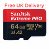 Free Delivery 64GB SanDisk Extreme PRO microSD Memory Card SDSQXCY-064G-GN6MA  Edit alt text