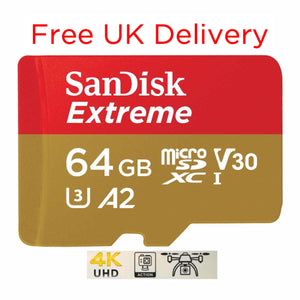 Free Delivery SanDisk Extreme 64GB MicroSD Memory Card for Action Camera and Drone SDSQXA2-064G-GN6AA
