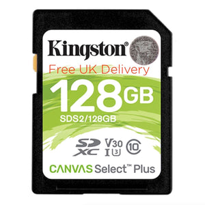 Kingston Canvas Select Plus 128GB SD Memory Card SDS2/128GB free delivery