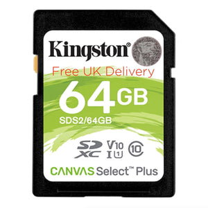 Kingston Canvas Select Plus 128GB SD Memory Card SDS2/64GB free delivery