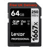 Lexar Professional 1667x 64GB UHS-II SD Memory Card LSD64GCB1667 free delivery