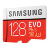 Samsung Evo Plus 128GB MicroSD Memory Card angled