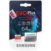 Samsung Evo Plus 64GB MicroSD Memory Card retail pack