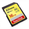 SanDisk Extreme 16GB SDHC Memory Card SDSDXNE-016G-GNCIN angled left