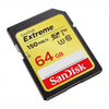 SanDisk Extreme 64GB SDXC Memory Cad SDSDXV6-064G-GNCIN angled left