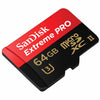 SanDisk Extreme Pro 64GB UHS-II MicroSD Memory Card angled