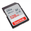 SanDisk Ultra 128GB SDXC Memory Card SDSDUN4-128G-GN6IN Left Angled
