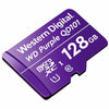 128GB Western Digital Purple microSD Memory Card angled
