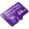 64GB Western Digital Purple microSD Memory Card angled